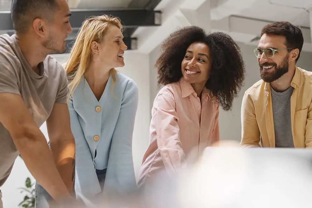 salariés souriant
